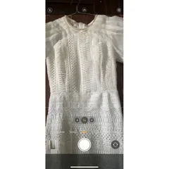 Đầm trắng 🌹Đầm trắng cổ tròn đính hạt Giá 299k Hàng có sẵn giao ngay Chất liệu ren đep