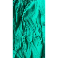 Set babydoll chất lennin cổ tròn phối ren + quần short ngắn Có sẵn màu xanh lá Hàng đẹp Giá 290k