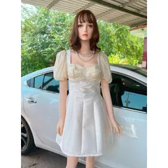 Đầm tapta xịn  Hàng có sẵn giao ngay M Màu kem Giá 299k