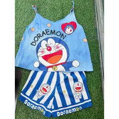 Set áo 2 dây + quần short Đoremon siêu dễ thương  HAng coa sẵn giao ngay Giá 210k