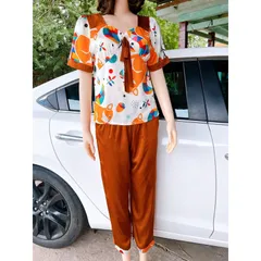 Set bộ áo và quần  Chất liệu lụa latin cao cấp Giá 180k/ cả bộ Hàng có sẵn giao ngay