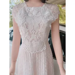 Đầm ren chính chủ MIN Màu trắng ren Hàng ren cao cấp Giá 390k Hang có sẵn giao ngay M