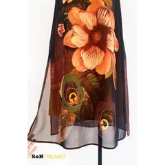 Đầm suông trung niên dự tiệc không kén dáng  (Dài 105cm) Giá 299k Hàng có sẵn giao ngay 3XL