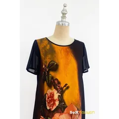 Đầm suông trung niên dự tiệc không kén dáng  (Dài 105cm) Giá 299k Hàng có sẵn giao ngay 3XL