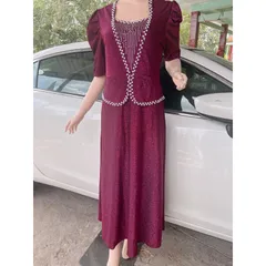 Đầm dạ hội màu hồng đậm Đính kết ngọc siêu đẹp Hàng cao cấp Giá 390k Hàng có sẵn giao ngay