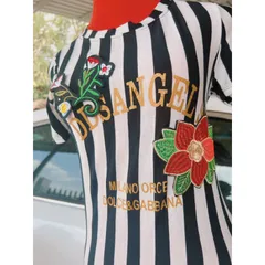 Áo thun sọc thêu hoa Giá 190k Hàng có sẵn giao ngay