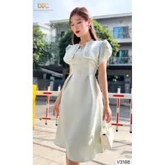 VÁY XANH TAFTA VIỀN NGỌC THIẾT KẾ CAO CẤP DVC Giá 350k Hàng có sẵn giao ngay Hàng cao cấp