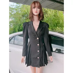 Đầm vest siêu sang , nút siêu đẹp Hàng có sẵn giao ngay Giá 290k Màu đen