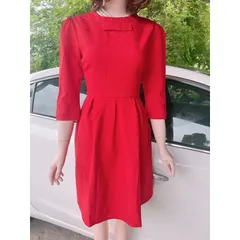 Đầm đỏ tay lỡ kết nơ Hàng có sẵn giao ngay Giá 290k Màu đỏ