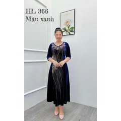 Đầm nhung cao cấp Giá 380k Hàng coa sẵn giao ngay Có đủ màu