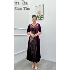 Đầm nhung cao cấp Giá 380k Hàng coa sẵn giao ngay Có đủ màu