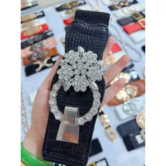 Thắt váy nữ đính hạt móc cài Hàng có sẵn giao ngay Giá 190k Hàng y hình Thắt váy nữ, bản thun 6cm, cài trước