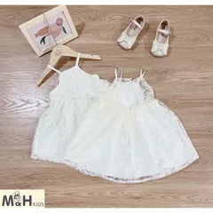 Đầm ren trắng bé  Size 16-18kg Giá 140k Hàng có săn giao ngay