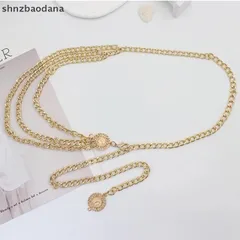 Dây Thắt Lưng Kim Loại vàng Nữ Dây Xích Eo Dài Nhiều Lớp Dây Xích Eo Đầm Dây Xích Trang Trí  Phong Cách Dây