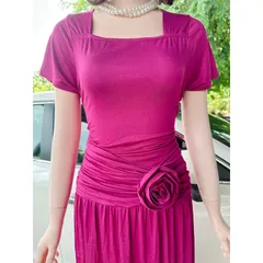 Đầm Body Cổ Vuông Hoa Eo dáng xoè, nhúng eo, dáng dài Hàng có sẵn giao ngay  Có đủ size tới 90kg ( có big size)