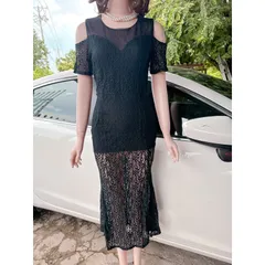 Đầm ren dạ hội dáng dài  Size S Hàng có sẵn giao ngay  Giá 250k Đúp lót 2 lớp