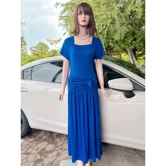 Đầm Body Cổ Vuông Hoa Eo dáng xoè, nhúng eo, dáng dài Hàng có sẵn giao ngay  Có đủ size tới 90kg ( có big size) 829506