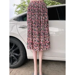 Chân váy hoa xếp ly  Hàng có sẵn giao ngay  Giá 190k Eo bo chun co giãn dễ mặc  Dưới 75kg mặc đẹp