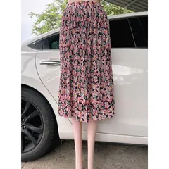 Chân váy hoa xếp ly  Hàng có sẵn giao ngay  Giá 190k Eo bo chun co giãn dễ mặc  Dưới 75kg mặc đẹp