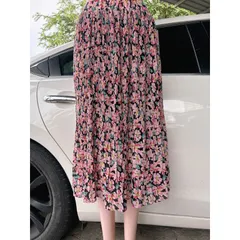 Chân váy hoa xếp ly  Hàng có sẵn giao ngay  Giá 190k Eo bo chun co giãn dễ mặc  Dưới 75kg mặc đẹp