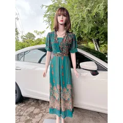 Đầm họa tiết sang trọng, có  BIGSIZE  thiết kế sang trọng, Đầm tặng mẹ, tặng bà Đầm đi tiệc  Hàng có sẵn giao ngay 3XL