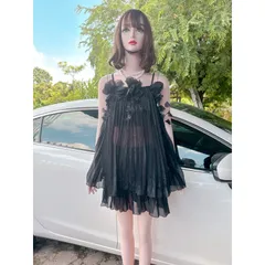 Set voan tơ 2 dây kèm chân váy quần dập ly xinh xắn Màu đen S xinh yêu cho các chị em, hàng QP chuẩn đủ tag mác luôn ạ