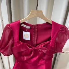 Đầm nơ ngực phối tơ Hàng có sẵn giao ngay 2XL Giá 290k, có đủ size tới 90kg , có Bigsize  Chất liệu tapta xịn phối tơ