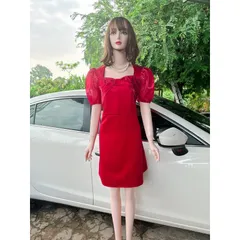 Đầm nơ ngực phối tơ Hàng có sẵn giao ngay 2XL Giá 290k, có đủ size tới 90kg , có Bigsize  Chất liệu tapta xịn phối tơ