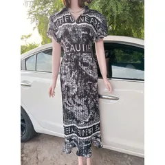 Đầm lụa họa tiết sang chảnh,dáng dài thiết kế Hàng có sẵn giao ngay  Giá 320k Đủ size tới 80kg Dây kéo sau lưng