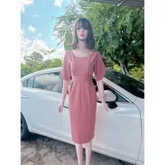 Đầm Nữ Tay cách điệu thanh lịch ,xếp li giữa váy Hàng có sẵn giao ngay  Giá 290k Hàng cao cấp  Đủ size tới 70kg