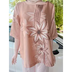 Áo lụa trung niên ép đá cao cấp mềm mịn mát, ko bai ko xù Giá 190k /( áo) Chất liệu lụa Latin xịn Hàng có sẵn giao ngay