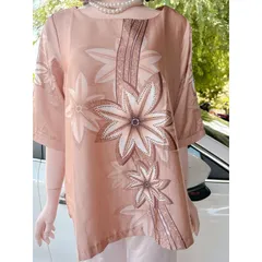 Áo lụa trung niên ép đá cao cấp mềm mịn mát, ko bai ko xù Giá 190k /( áo) Chất liệu lụa Latin xịn Hàng có sẵn giao ngay