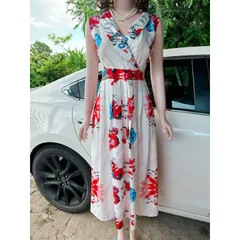 Đầm họa tiết sang trọng Hàng có sẵn giao ngay  Giá 290k Vừa dây kéo vừa bo chun co giãn dễ mặc  Dưới 70kg mặc đẹp