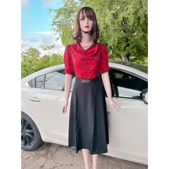 Đầm công sở chất liệu lụa mango mịn Có đủ size tới 3Xl là 75kg mặc vừa Hàng có sẵn giao ngay Giá 299k Hình thật chụp