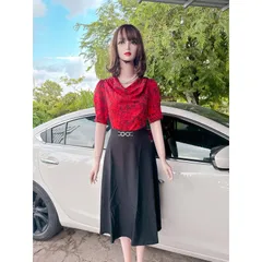 Đầm công sở chất liệu lụa mango mịn Có đủ size tới 3Xl là 75kg mặc vừa Hàng có sẵn giao ngay Giá 299k Hình thật chụp