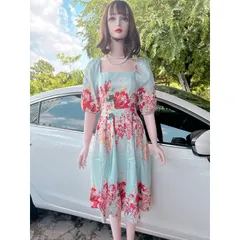 Đầm hoạ tiết siêu đẹp, có đủ size tới 80kg Giá 290k Hàng có sẵn giao ngay SMLXL chuyên hàng thiết kế đẹp cao cấp