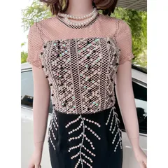 Đầm đính kết siêu đẹp, Có sẵn mút ngực Giá 290k Có co giãn dễ mặc  Hàng có sẵn giao ngay chuyên hàng thiết kế đẹp