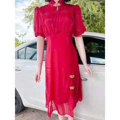 Đầm đỏ 2 lớp  Hàng có sẵn LXL Giá 290k Hàng đẹp hàng xịn đẹp cao cấp  chuyên hàng thiết kế đẹp, xịn, đúp lót 2 lớp