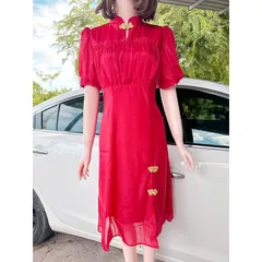 Đầm đỏ 2 lớp  Hàng có sẵn LXL Giá 290k Hàng đẹp hàng xịn đẹp cao cấp  chuyên hàng thiết kế đẹp, xịn, đúp lót 2 lớp