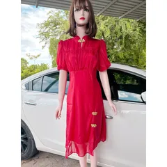 Đầm đỏ 2 lớp  Hàng có sẵn LXL Giá 290k Hàng đẹp hàng xịn đẹp cao cấp  chuyên hàng thiết kế đẹp, xịn, đúp lót 2 lớp