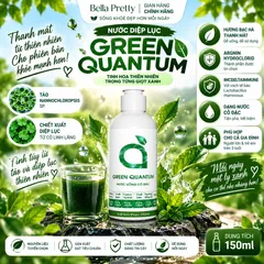 Green Quantum Nước Uống Cô Đặc 150ml – Tảo Nannochloropsis, Chiết Xuất Diệp Lục, Hương Bạc Hà