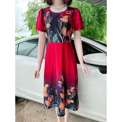 Đầm họa tiết siêu đẹp Giá 299k Chất liệu thun umi cao cấp Đủ size tới 80kg