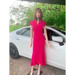 Đầm dạ hội màu hồng đuôi tôm siêu đẹp Giá 390k Hàng có sẵn giao ngay Co gian dễ chịu Đủ size