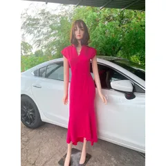 Đầm dạ hội màu hồng đuôi tôm siêu đẹp Giá 390k Hàng có sẵn giao ngay Co gian dễ chịu Đủ size