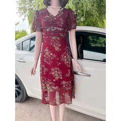 Đầm hoa siêu đẹp 2 lớp dày dặn Hàng có sẵn giao ngay M Giá 290k