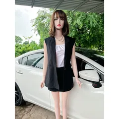 Set áo khoác vesst + áo + chân váy có sẵn lót quần Hàng có sẵn giao ngay  Giá 290k/ cả set Size SM