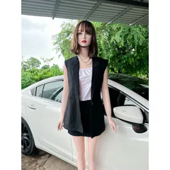 Set áo khoác vesst + áo + chân váy có sẵn lót quần Hàng có sẵn giao ngay  Giá 290k/ cả set Size SM