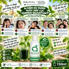 Green Quantum Nước Uống Cô Đặc 150ml – Tảo Nannochloropsis, Chiết Xuất Diệp Lục, Hương Bạc Hà