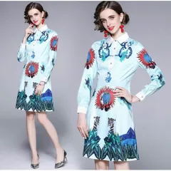 Đầm hoạ tiết siêu sang, có size tới XL Giá 290k Hàng có sẵngiao ngay , màu hồng và màu xanh