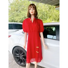 Đầm đỏ 2 lớp  Hàng có sẵn XL Giá 290k Hàng đẹp